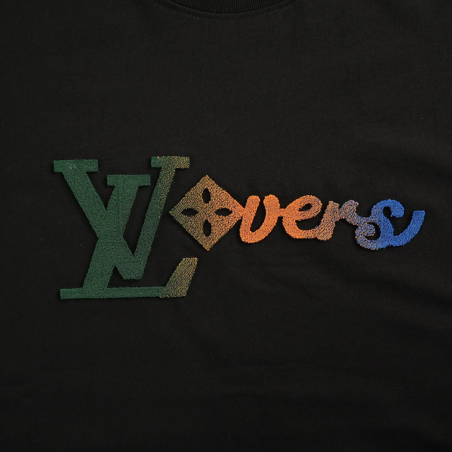Louis Vuitton/Louis Vuitton 25Fw color gradient logo toothbrush sleeve long-sleeved T-shirt